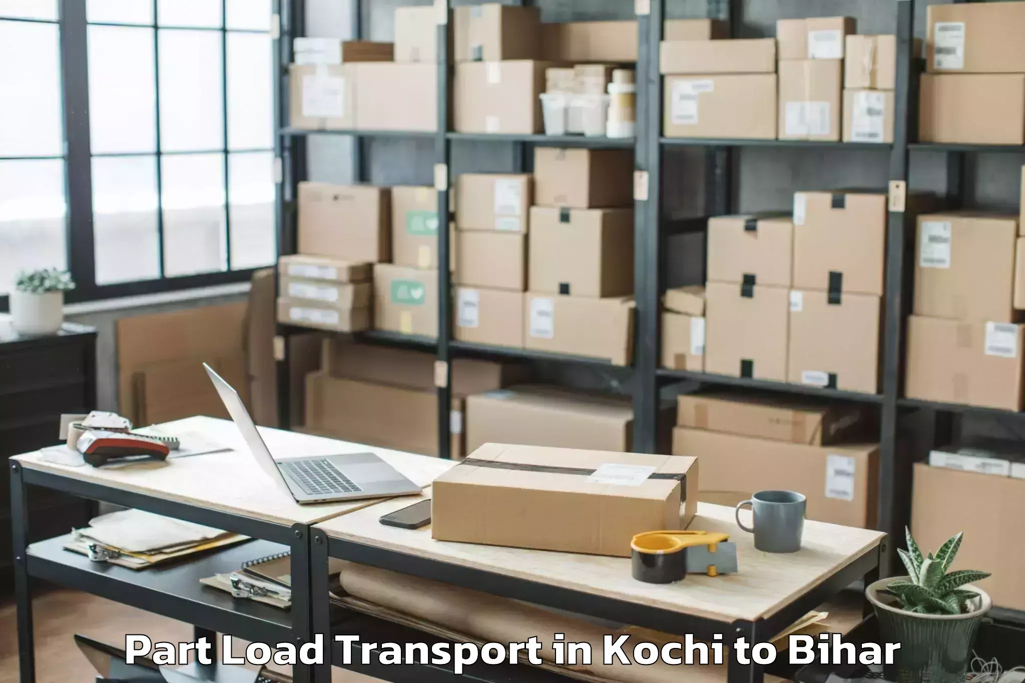 Book Kochi to Sheohar Part Load Transport Online